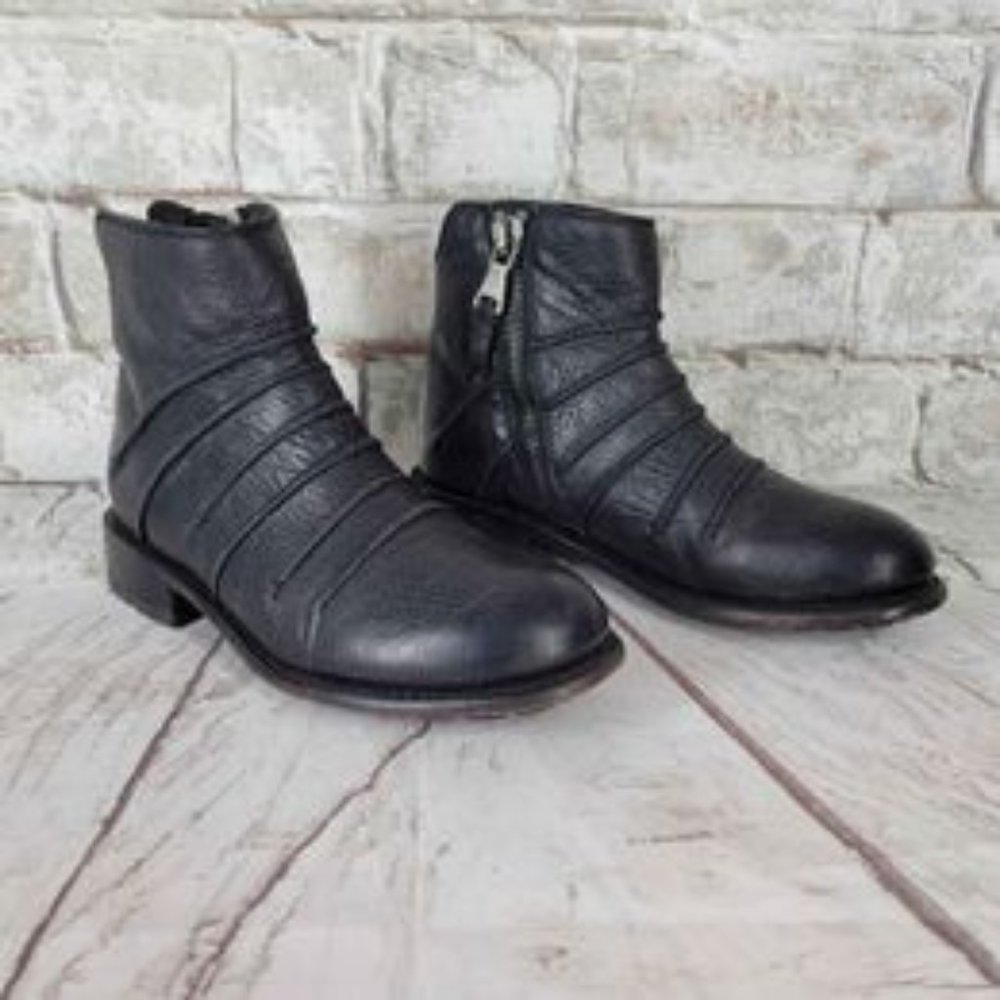 John Fluevog Living 2.0 Beauvoir Black Ankle Boot Women's 7